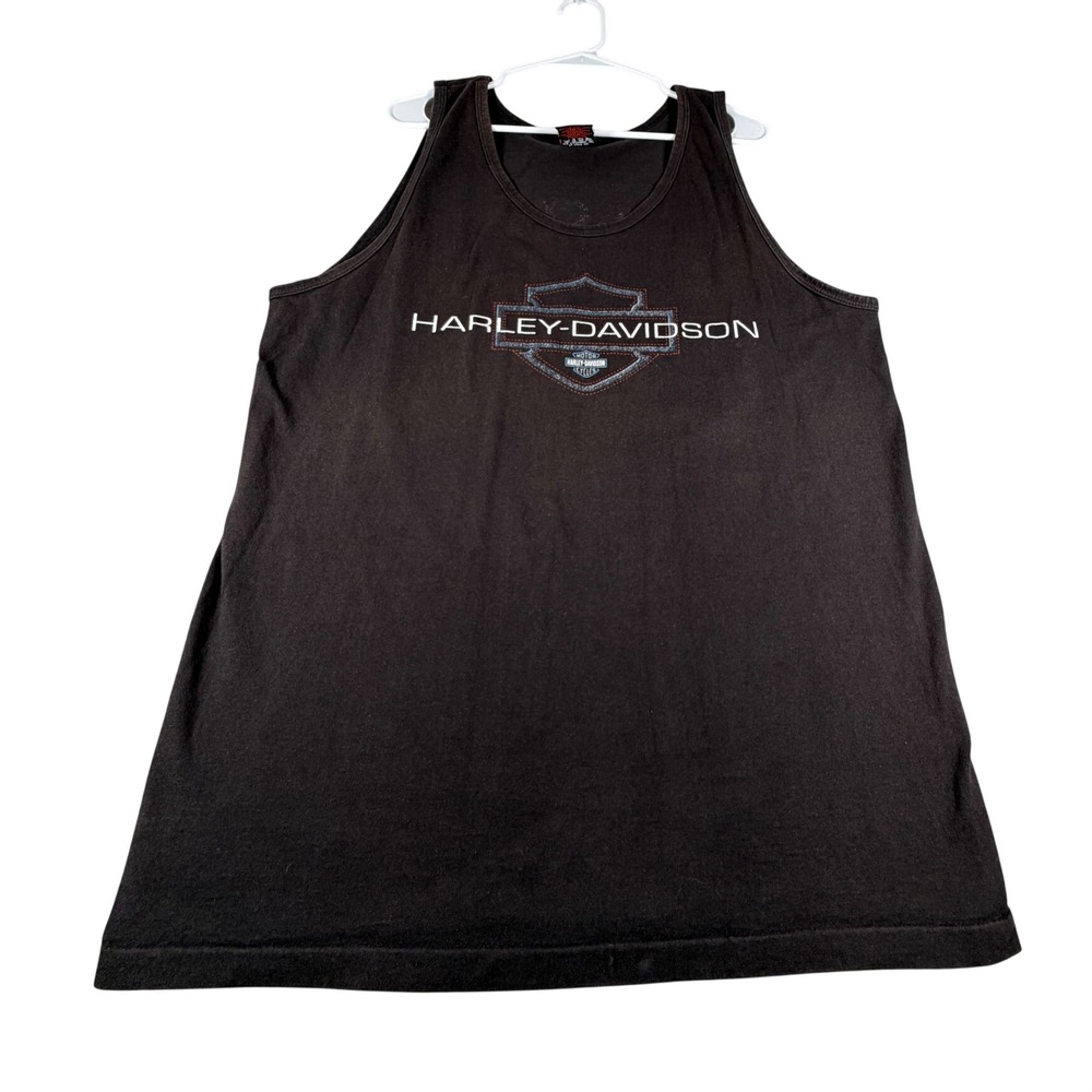 Vintage Harley-Davidson Tank Top Twin Cities North Blaine MN Eagle Black XL USA